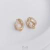 14K Gold-Filled Slanted Clasp Pearl Necklace Pendant for DIY Jewelry