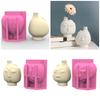 Flexible Silicone Mold Multifuntional Silicone Vase Molds for Making Distinctive Abstract Face Planter and Vase Crafts