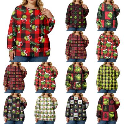 Moletons de Natal para Mulheres Suéter Camisa Fofa Outono Pulôver Top