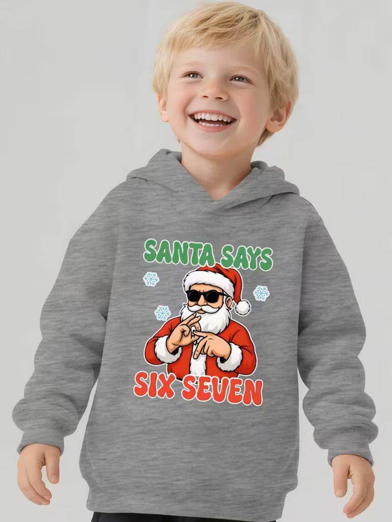 Lustiges Sechs Sieben 6 7 Meme Hoodie für Kinder Chaotischer Humor Y2k Spiel Spruch T-Shirt Weihnachtsgeschenk Jungen Oberteile Mode Kinderkleidung