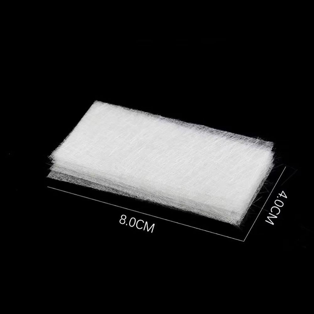 50Pcs UV Gel French Form Wrap Non-woven Glass Fiber Paper Durable Silk Fiberglass Nail Extension