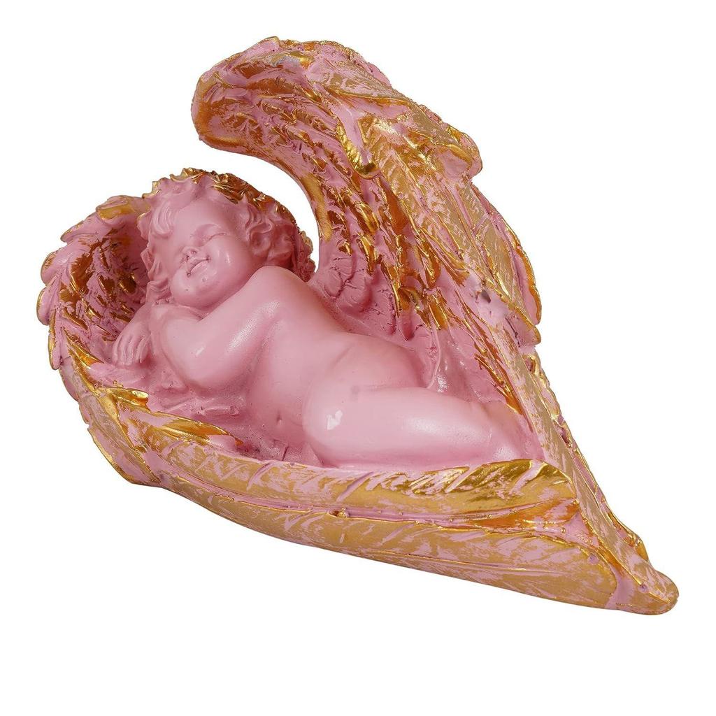 Angel Girl Showpiece for Home Decor | Winged Fairy Statue for Shelves | Pink Home Decor Item (Angel Pink SHG)