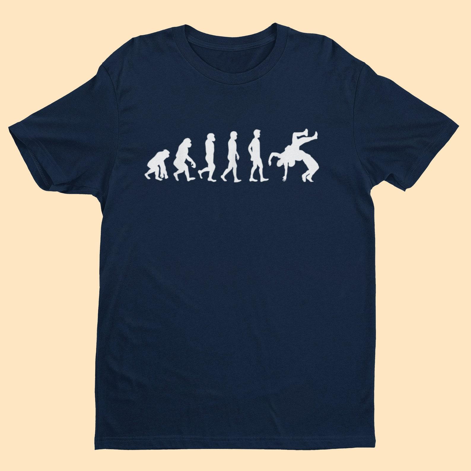 Evolution of Wrestling T-Shirt: Darwin Style High Risk Maneuvers S