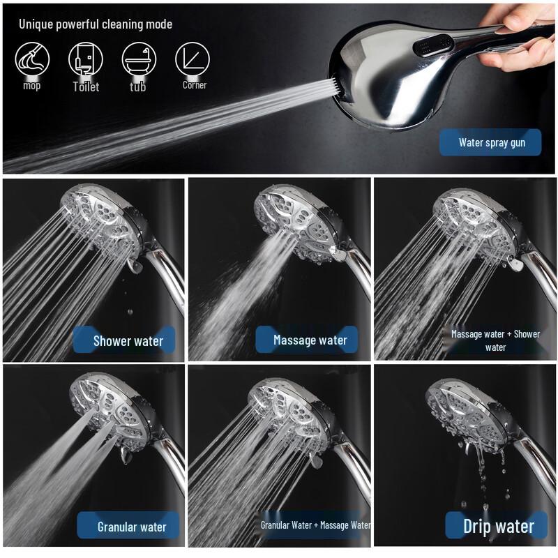 MDNG 7-Function High-Pressure Shower Head with Spray Gun