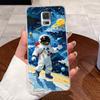 For Samsung Galaxy S5 SV GT-I9600 G900F S5 Neo Silicone Aesthetic Fashion Cute Cat Soft TPU Back Cover Transparent Phone Case