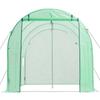 Walk-in Tunnel Greenhouse, 2.93x1.97x1.94 M Hoop House Greenhouse Tunnel with Watering System, Plant Hot House with Steel Frame, PE Cover, Roll-Up