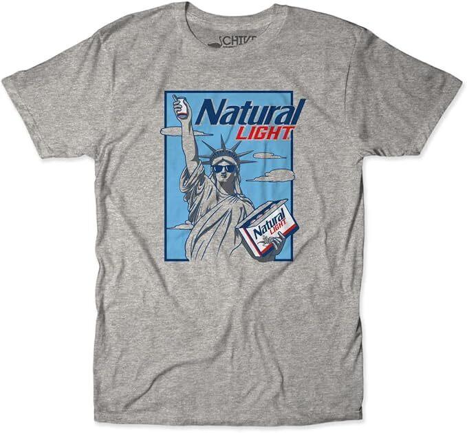 theCHIVE Natural Light Natty Statue of Liberty T-Shirt Unisex T-Shirt S