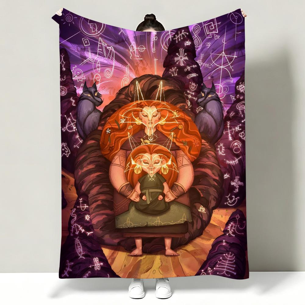 Movie WWolfwalkers Throw Soft Warm Flannel Throw Blanket Multiuse for Sofa Bed Office Nap