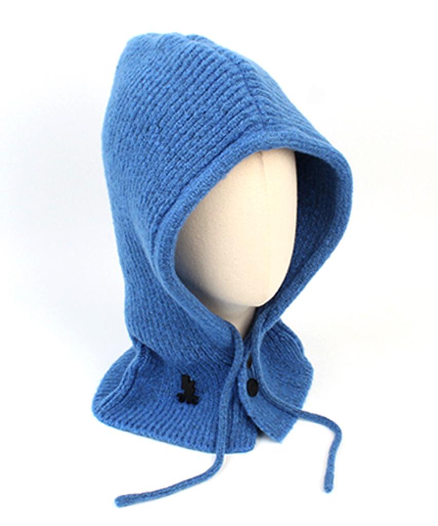 Yunibeosyeolkemiseuteuli Wool Knit Blue Open Balaclava