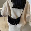 Solid Color Retro Shoulder Bag Women's Fashionable Simple Crossbody Bag Dumpling Bag Daily Commuting Armpit Bag Mobile Phone Bag Women Horn Bag