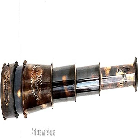 18" Solid Brass Antiqued Telescope Spy Glass Fully Functional Telescope Vintage Scope Dollond London