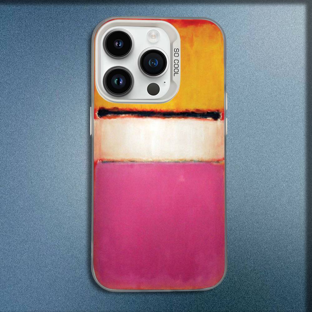 M-Mark Rothko Art Phone Case For iPhone 16,15,14,13,12,11,Mini,Pro,E,MAX White Candy Matte Shockproof Cover