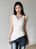 2025 Trendy Women's One-Shoulder Clavicle T-shirt - Versatile Summer Top