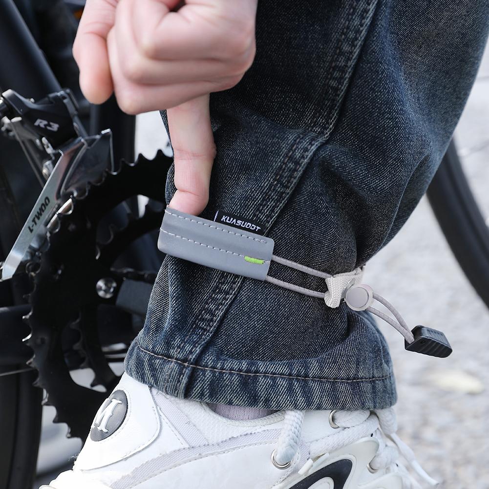 Reflective Bike Pants Strap High Visibility Cycling Pants Cuff Band Biking Safety Bands for Night Walking Cycling Running