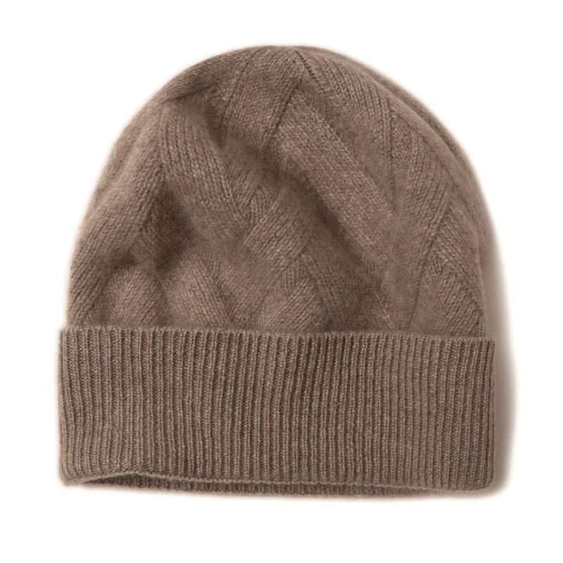 100% Pure Cashmere Unisex Hat: Warm, Fashionable, Knitted with Ear Protection for Autumn/Winter