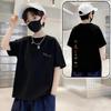 Boys' Trendy Loose-Fit Cotton Letter Print Tee - Summer 2026