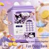 Smart Piggy Bank: Automatic Money Rolling, Fingerprint Lock, Sound & Light Features for Kids