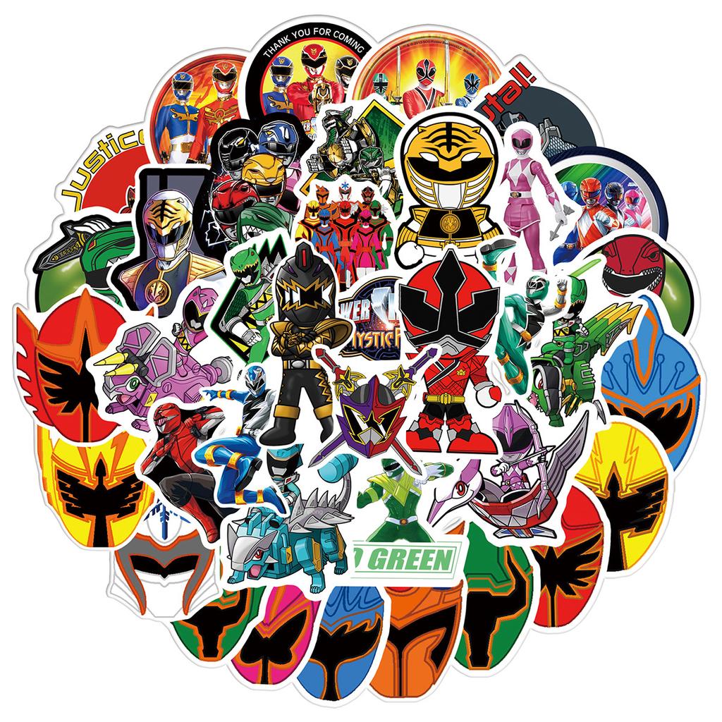 1050Pcs Mighty Morphin Power Rangers Stickers Cool Cartoon Kids Toys Animation Graffiti Diy Decoration Laptop Guitar Kid Toys