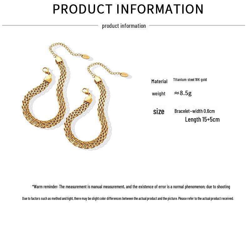 Brățară Trendy Unisex din Oțel Titan Aur 18k: Stil european și american