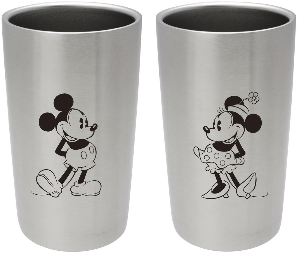 YAXEL Disney Paar-Set aus Edelstahl-Vakuum-Mickey Geschenk 82671 Becher, 2, 300ml, Stahl, Isoliert, & Minnie, Set,