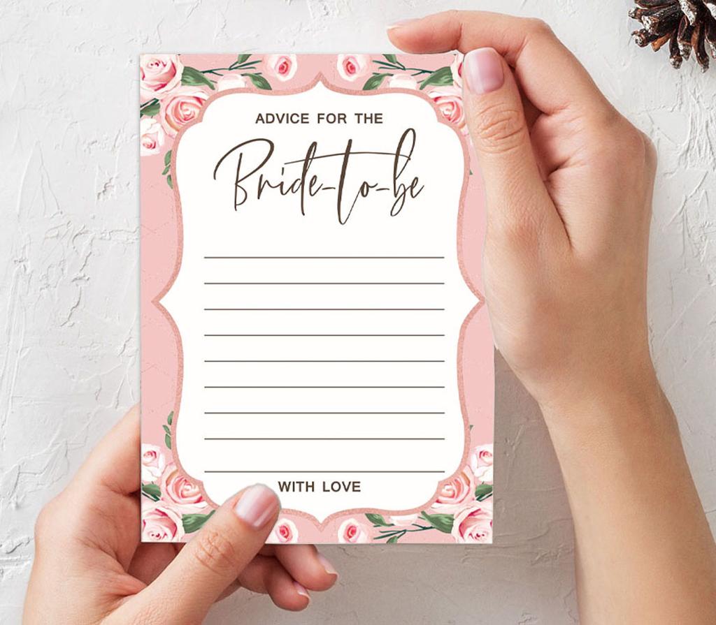 Inkdotpot Bachelorette Party Games Set Bundle of 5 (Activities for 50 Guest) Floral Theme Fun Bridal Shower Game Set