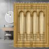 Sprchový závěs Zlatý palácové sloupy Klasický obloukový design Luxusní královská architektura Dekorace Voděodolný Bezplatné háčky součástí