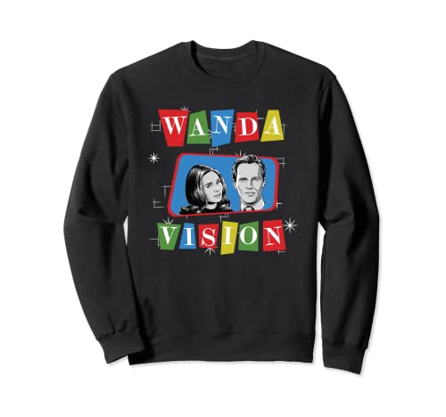 Marvel Studios WandaVision Logo TV Sitcom Style Disney+ Sweatshirt