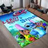 1 buc Covor cu model Disney Lilo și Stitch Covoraș de zonă Covor antiderapant Lavabil manual Preș pentru podea Potrivit pentru Sufragerie Dormitor Decor Acasă