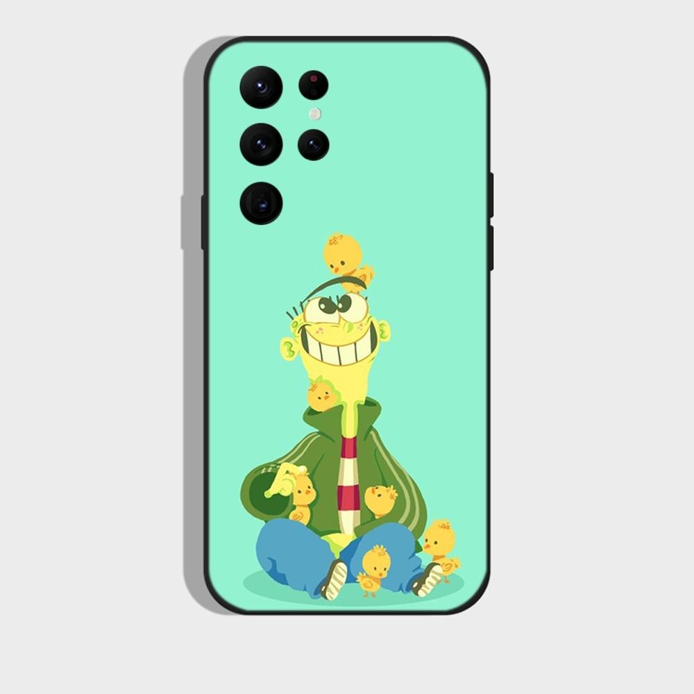 Cartoon Ed Edd N E-Eddy Phone Case for SamsungS24,S23,S22,S21,S20 Ultra Pro S10,S30Plus,20 Ultra Black Cover