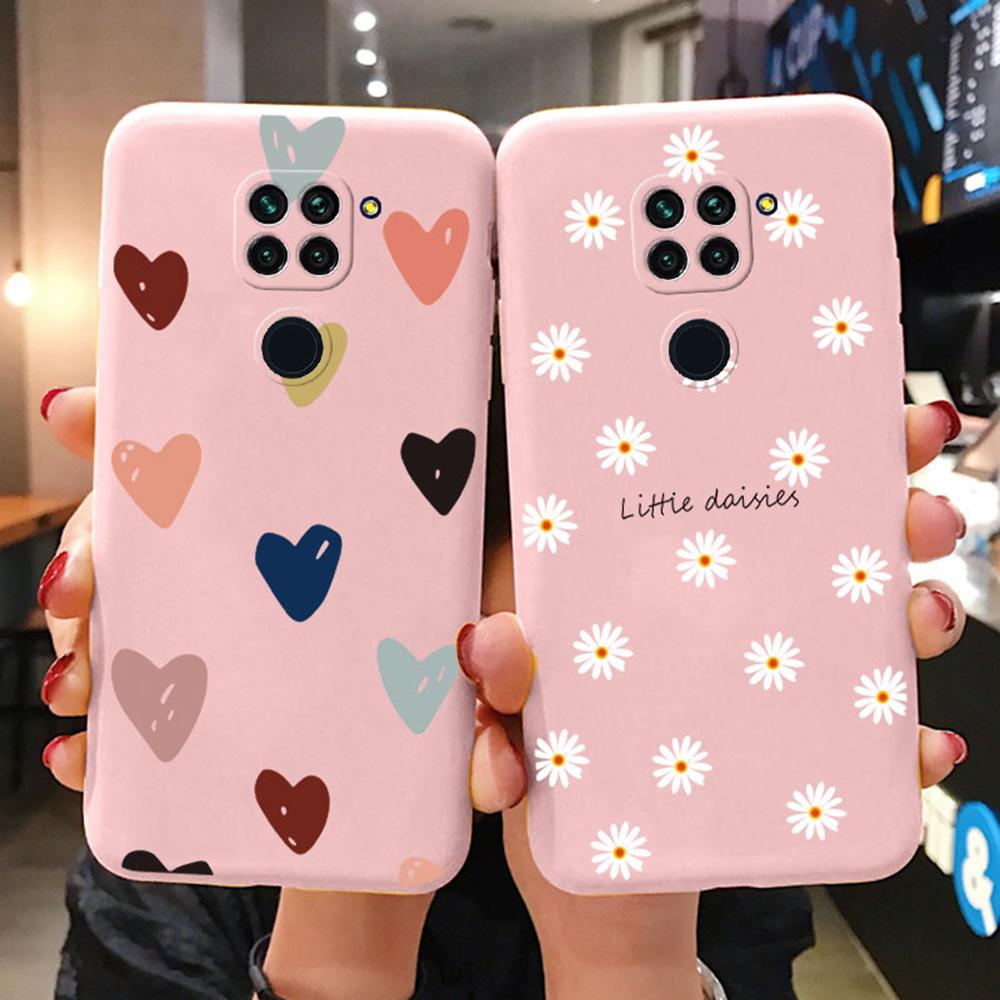 Plant Rose Daisy Love Heart Leopard Pattern Phone Case For Xiaomi Redmi Note 9 8 10 11 7 Pro 8T Soft Shockproof Women TPU Cover