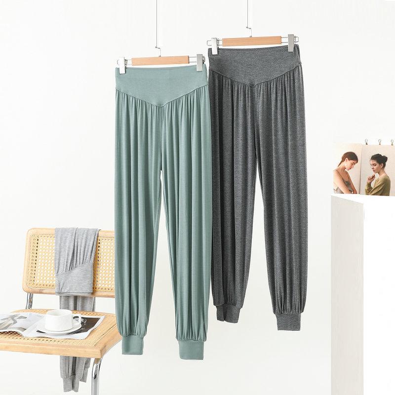 Women's Summer Modal Yoga Long Pants Loose Fit Trousers Plus Size High Waist Dance Workout Square Dance Harem Pants