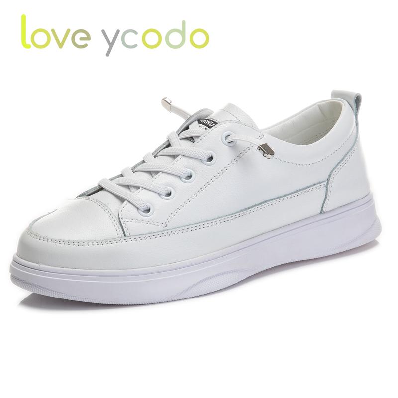 Spring and Autumn Leather Women's Shoes Flat Large Size Leather Sports Casual Loafers