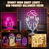 Halloween Neon Light USB Powered Ghost Shape Decorative Lamp for Indoor Use Suitable for Parties and Home Decoration