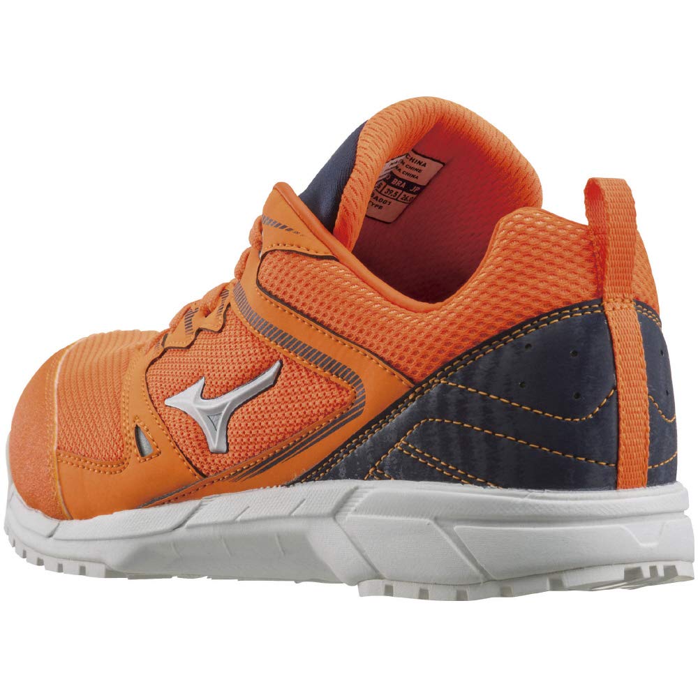 Mizuno VS Lightweight Safety JSAA Standard Work Orange X Silver X 25 3E All-Mighty Shoes, Lace-Up Mesh, Standard, (Type A), Navy, Cm,