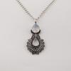 Milky Opal Gemstone 925 Sterling Silver Jewelry Women Wedding Pendant 1.8" For Her CP-45-21