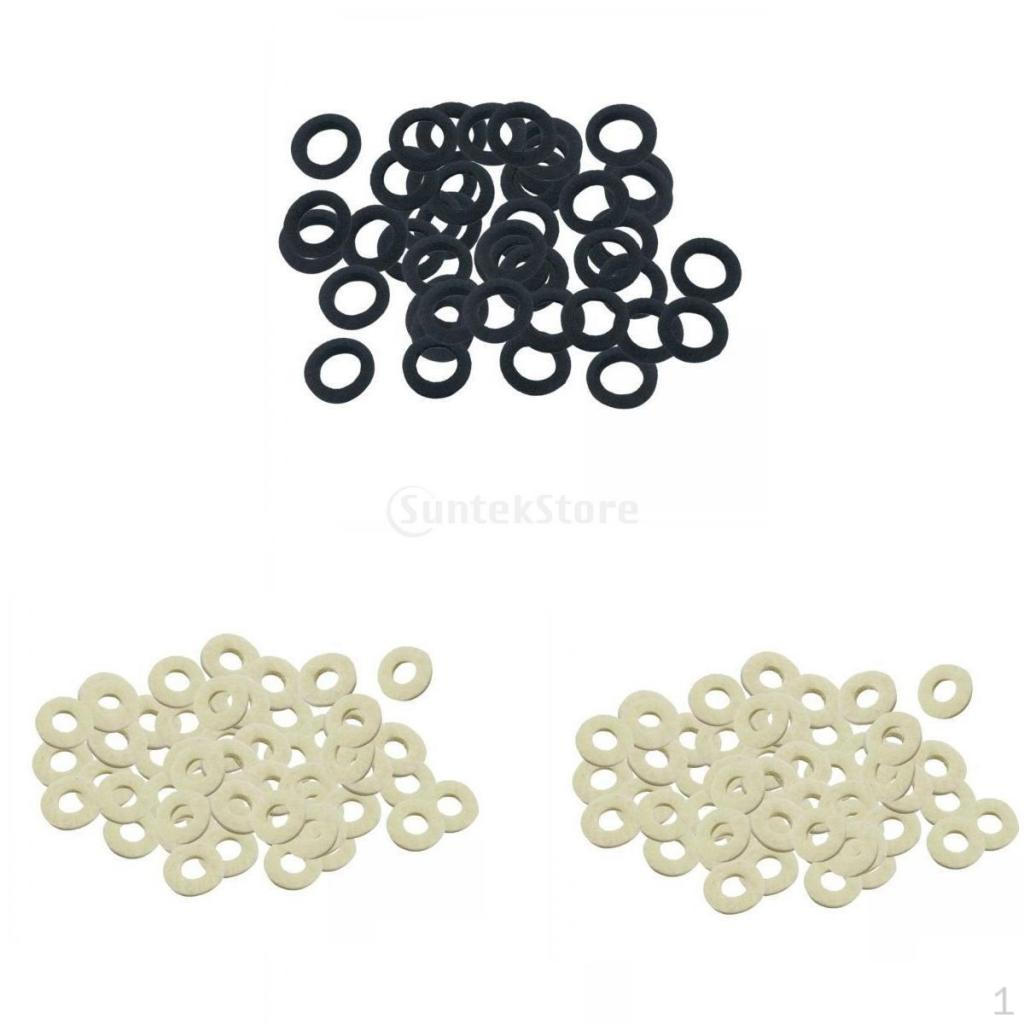 

150 X Cornet Trumpet Valve Felt Washers Pad Musical Instrument Black/White