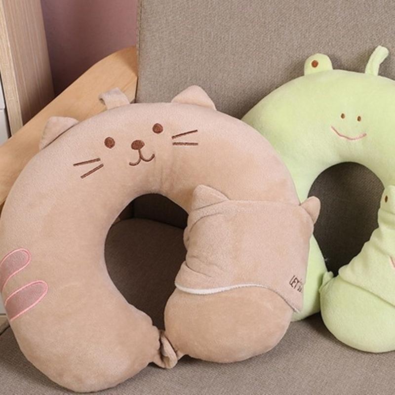Memory-Schaum-Reisekissen-Set Nackenstütze und Schlafmaske für bequemes Reisen