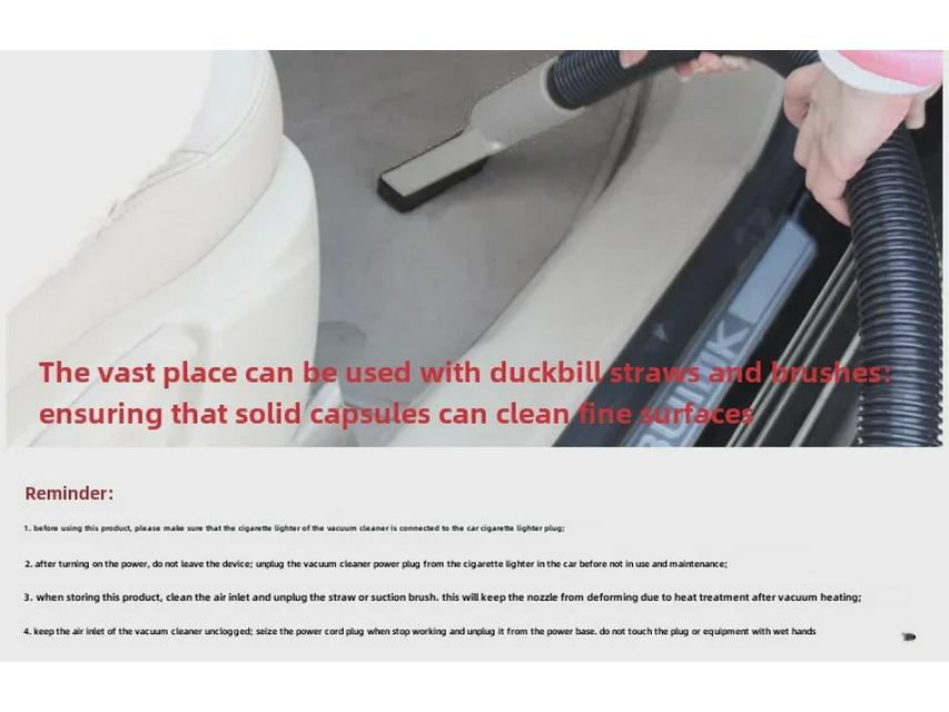 12-V-Hochleistungs-Autostaubsauger mit starker Saugkraft