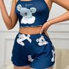 Women Pajamas Sleepwear Pajama Set Sports Camisole And Shorts Print Ventilate Casual Soft Comfortable