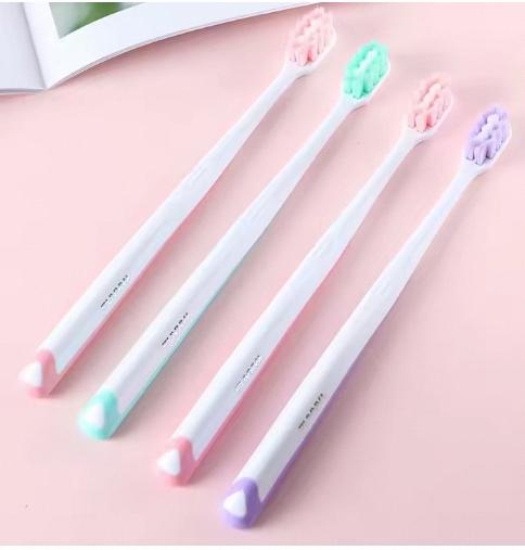 Adult Orthodontic Soft Bristle Disposable Toothbrush Home Use with Personalized Logo from Manufacturer розовый