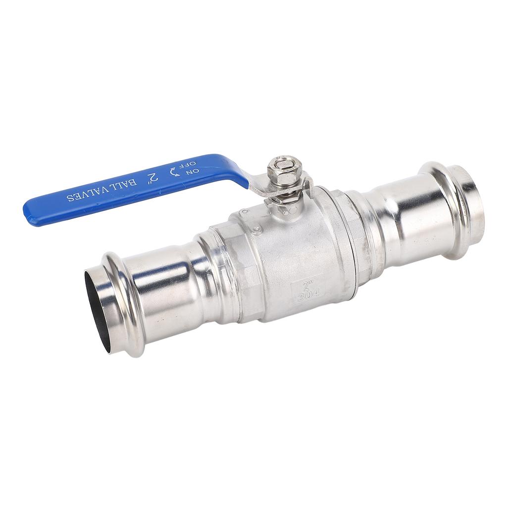 Press Ball Valve 2 Inch DN50 1000PSI WOG 304 Stainless Steel Pipe Ball Valve for Water Oil Steam