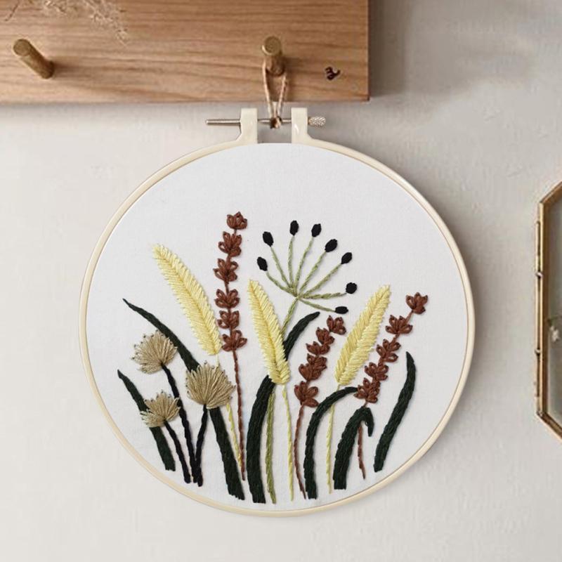 Набор для вышивания для начинающих, вышивка крестом, сделай сам, вышивка с набивным рисунком с цветочным узором s304