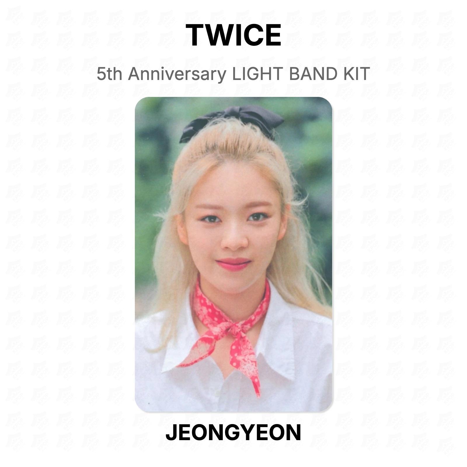 TWICE 5th Anniversary LIGHT BAND KIT Official Photocard JEONGYEON