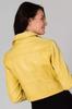Stylish Womens Yellow Leather Jacket Real Lambskin Handmade Biker Motorcycle