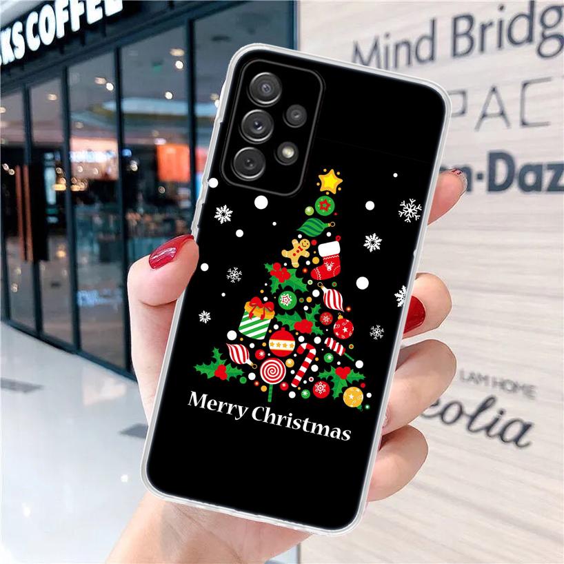 Merry Chrismas Happy New Year For Samsung Galaxy A15 A14 A13 A12 A55 A54 A53 A52 Phone Case A32 A35 A34 A33 A25 A24 A23 A22 A04S