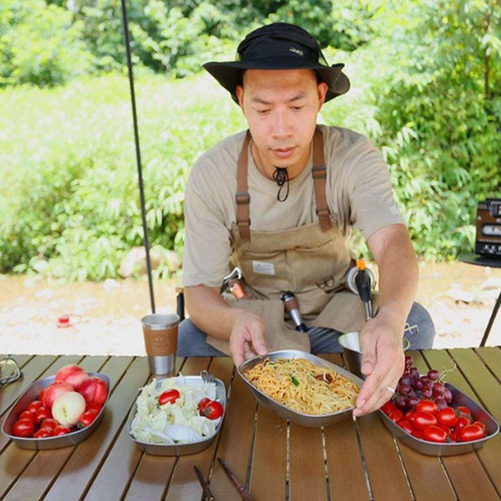 Portable European-style Tinplate Environmentally Friendly Small Tray Outdoor Camping