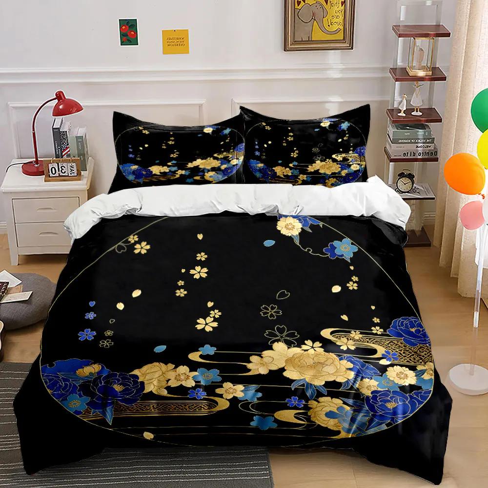 Elegant Floral Design Decor Set Soft Comfortable Duvet Cover Bedding Set Included 1*Duvet Cover & 2*Pillowcases gift