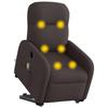 VidaXL Fauteuil inclinable de massage électrique Marron foncé Tissu 3303007