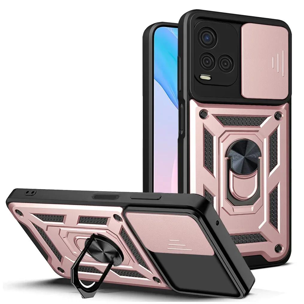Shockproof Armor Phone Cases For VIVO Y28 V30E 5G V30 Pro V30 Lite X100 Pro Y200 iQOOZ7 Y100 V29 V29E Y36 5G Ring Holder Cover