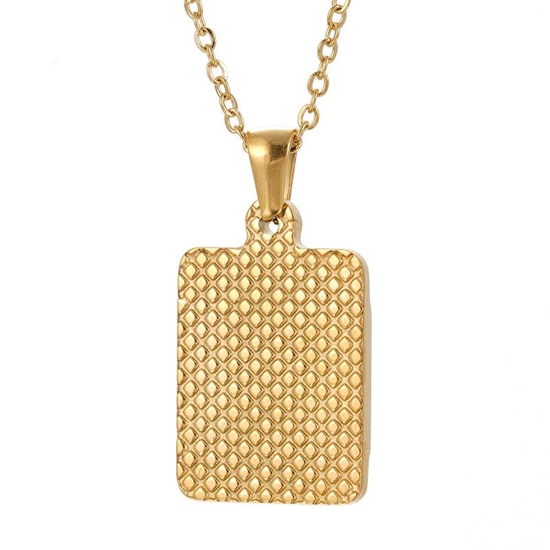 Trendy Unisex Stainless Steel Letter Pendant Necklace O-type Cross Chain 2021 Summer Collection